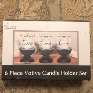 True Living Essentials 6 Piece Votive Candle Holder Set